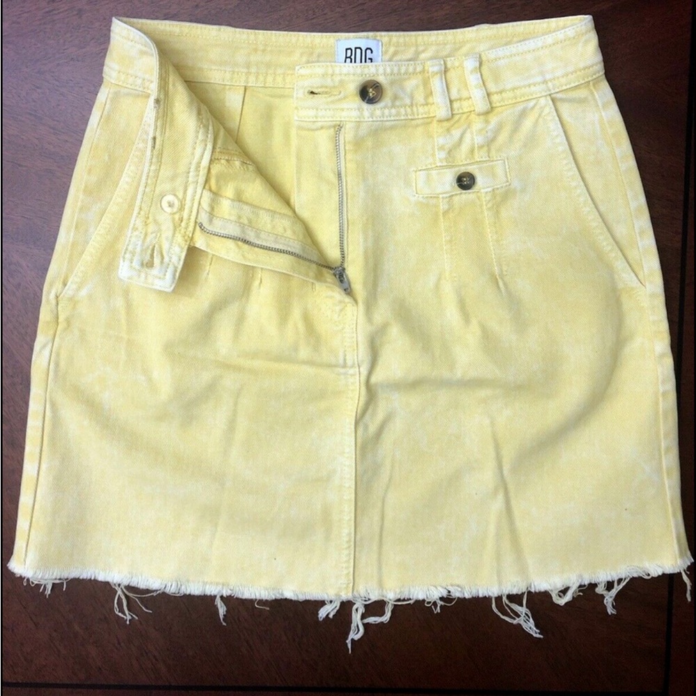 BDG Yellow Mini Skirt